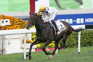 Golden Sixty starred in the HK$10 million Hong Kong Classic Mile. Photo: HKJC. 